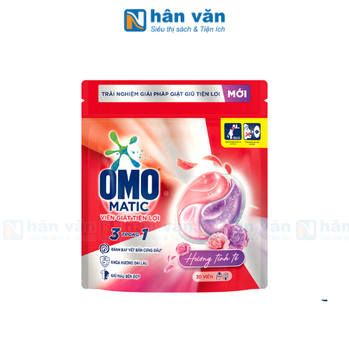  Viên Giặt Omo 3 Trong 1 Hương Tinh Tế Túi 315g - 30 Viên 