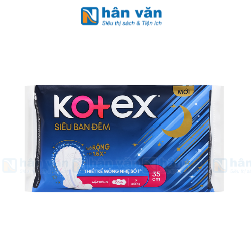  Băng Vệ Sinh Kotex Siêu Ban Đêm Gói 3 Miếng 35cm 