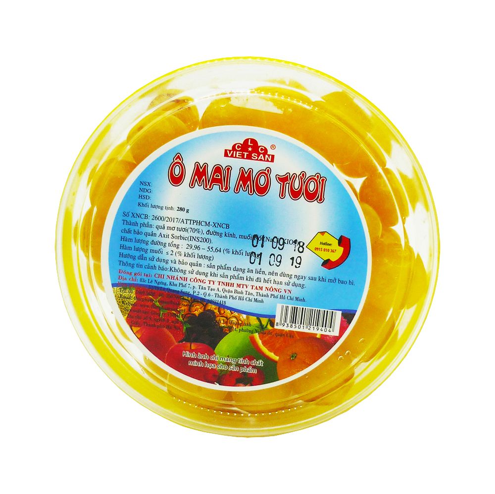  Ô Mai Mơ Tươi CLC Việt San - Hộp 280g 