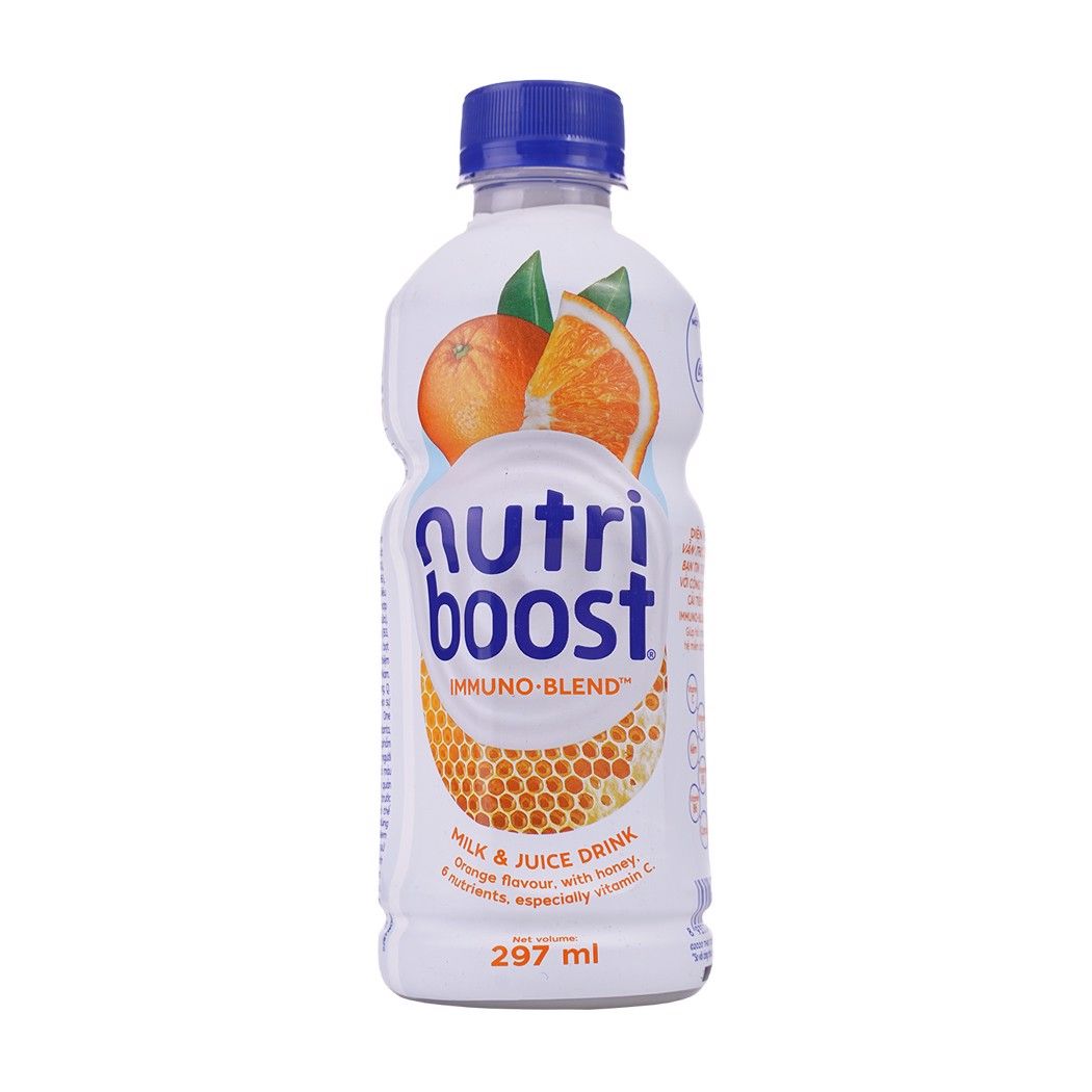  Nước Uống Sữa Trái Cây NutriBoost - Hương Cam Mật Ong - 297ml 