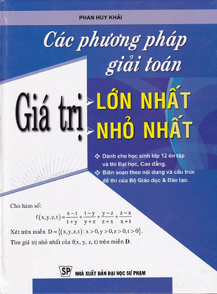  Các Phương Pháp Giải Toán Giá Trị Lớn Nhất, Giá Trị Nhỏ Nhất (Bìa Cứng) 