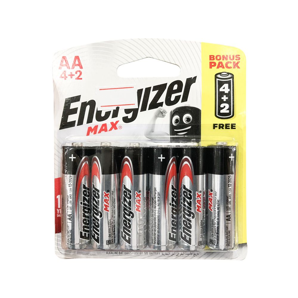  Pin Max 4 + 2 Viên Energizer E92 BP4+2 AAA 