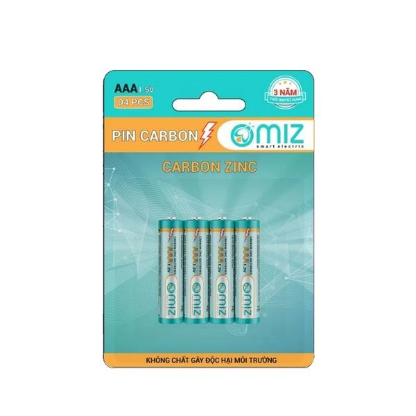 Pin Carbon OMIZ AAA - 4 Viên