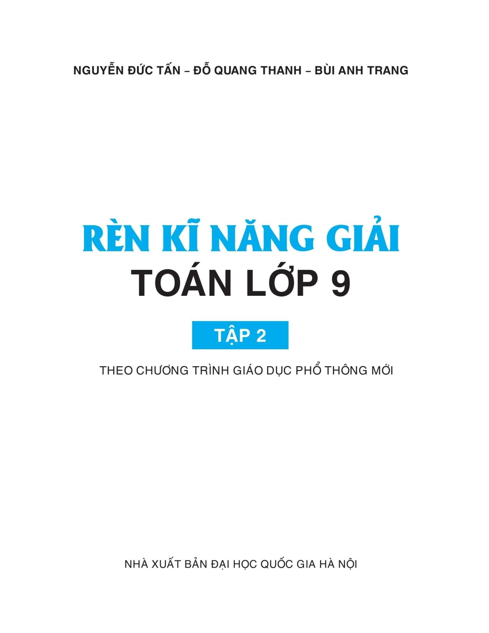  Rèn Kĩ Năng Giải Toán Lớp 9 - Tập 2 (Theo Chương Trình Giáo Dục Phổ Thông Mới) 