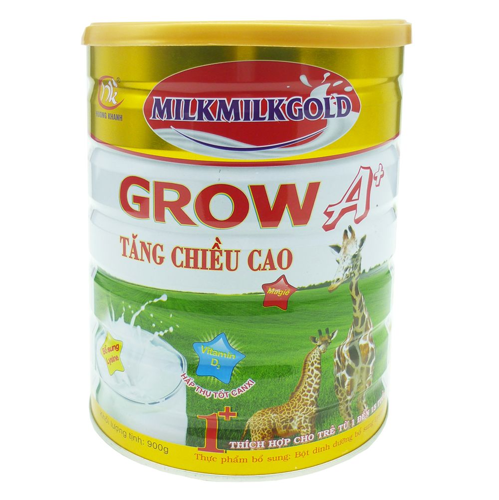  Bột Dinh Dưỡng Tiên Tiến Milk Milk Grow A Giúp Tăng Chiều Cao ( Dành Cho Trẻ Từ 1 Đến 15 Tuổi ) Hộp 900g 