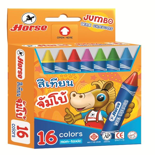  Bút Sáp Màu Horse Jumbo Size (Hộp 16 Màu) 