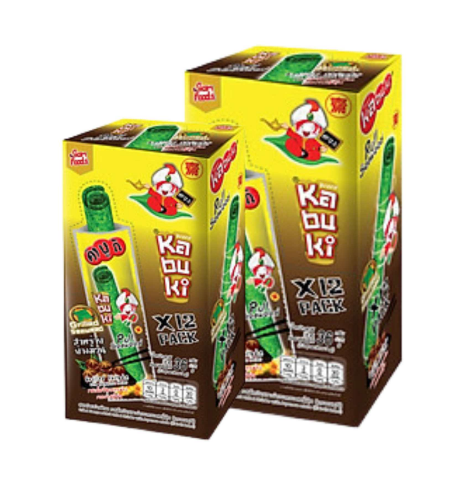 Rong Biển Cuộn Kabuki Vị Nấm Hương Nướng Sốt Nhật 3gr (1 Cuộn)