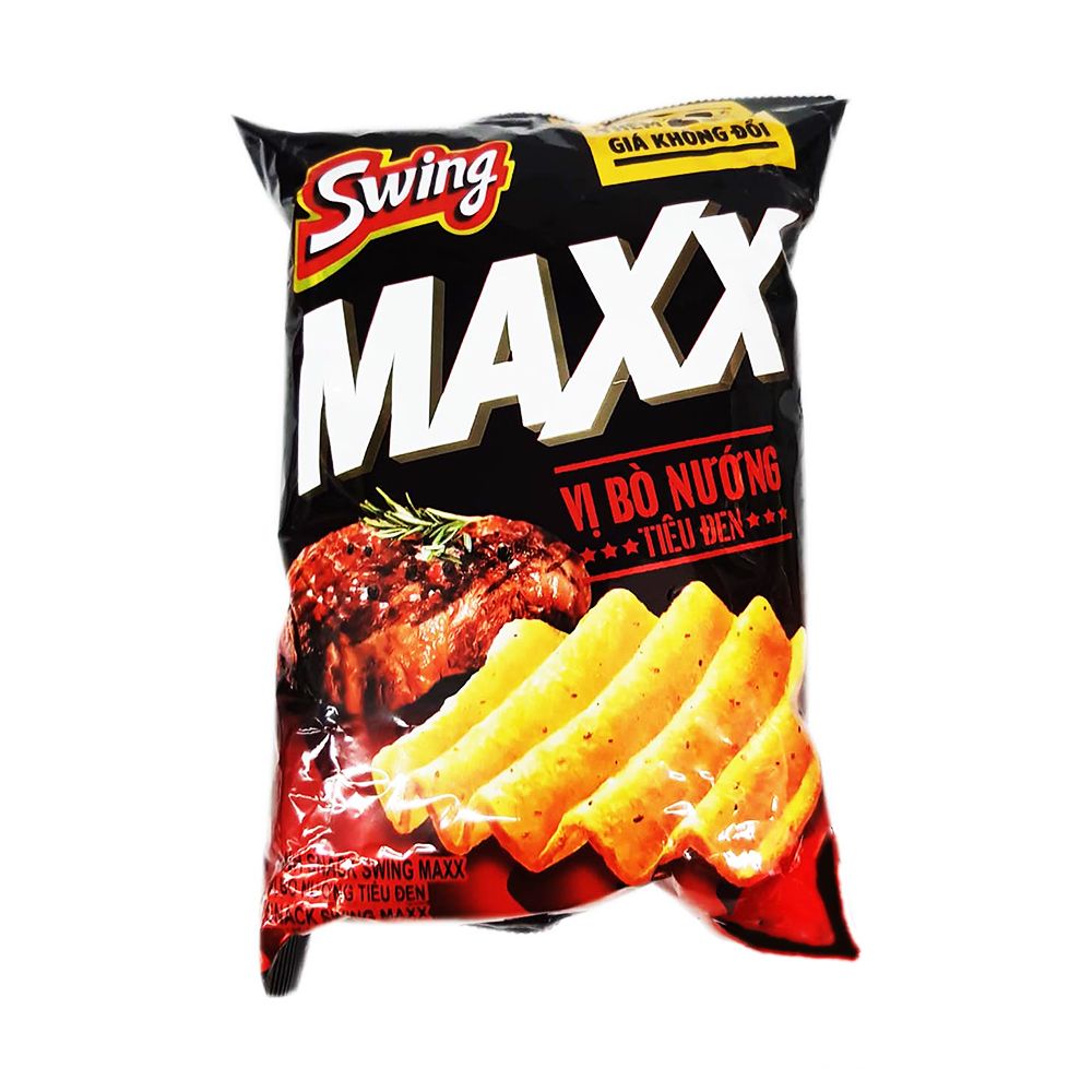  Snack Khoai Tây Maxx Vị Bò Nướng Tiêu Đen (38g) 