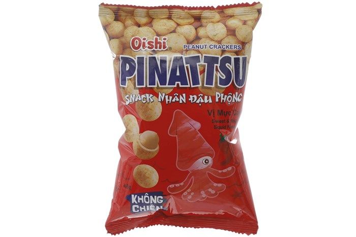  Snack Nhân Đậu Phộng Vị Mực Cay Oishi (48g) 