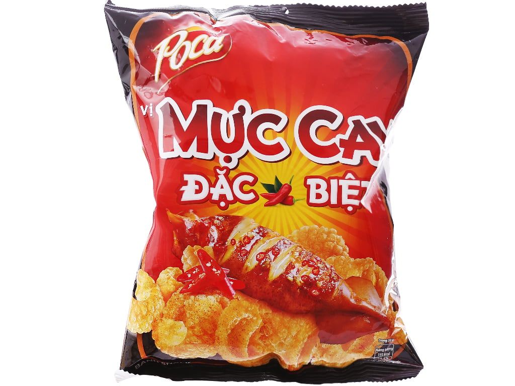  Bánh poca vị mực cay đặc biệt 80gx30gr 