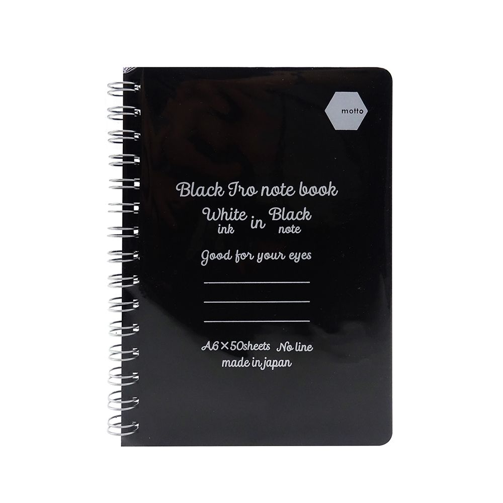  Sổ Lò Xo Motto Black Iro Notebook A6 IRBN105-BK 