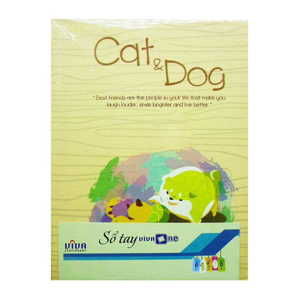  Sổ Vivaone Bìa Giấy Màu Cat & Dog M7 (13 x 18 cm) 