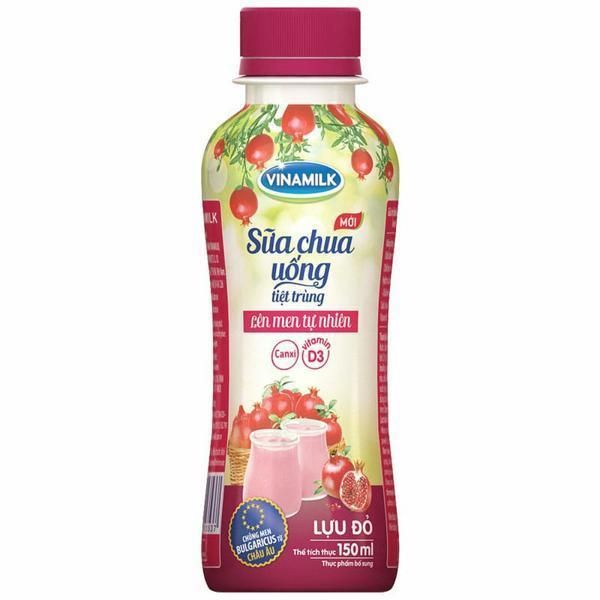  Sữa Chua Uống Tiệt Trùng Lựu Đỏ Vinamilk (150ml / Chai) 