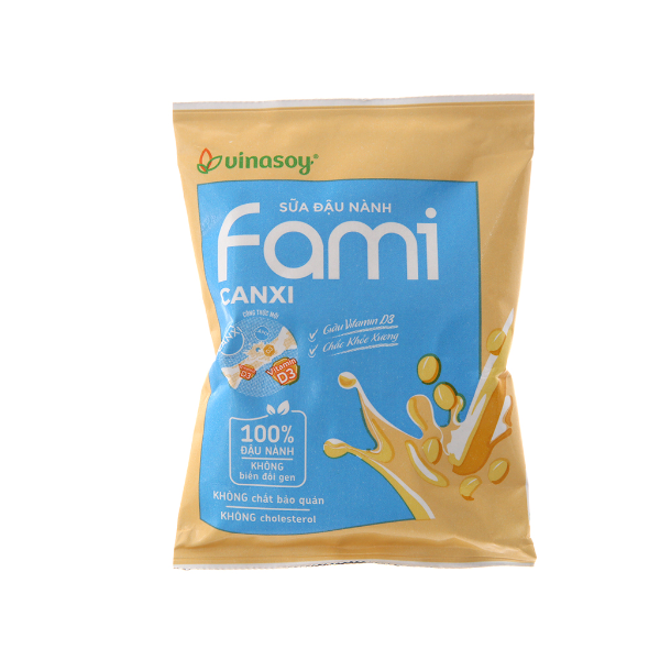  Sữa Đậu Nành Fami Canxi (200ml / Bịch) 