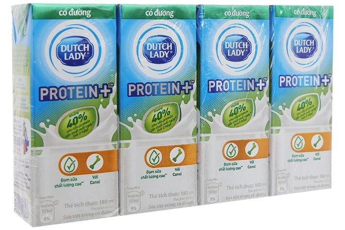  Sữa Dutch Lady Protein Có Đường (180ml/Hộp) 