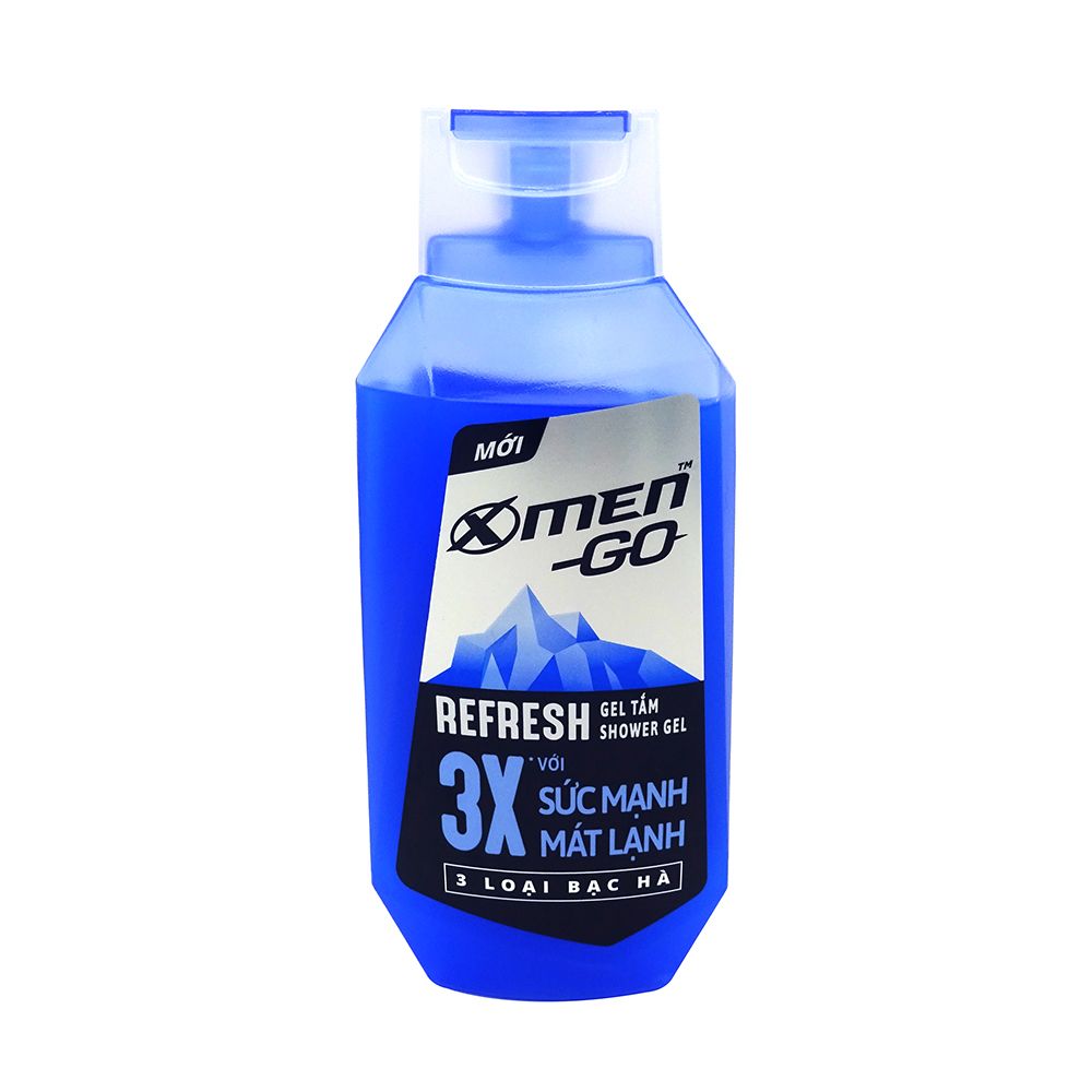  Sữa Tắm Xmen Go Refresh 3 Loại Bạc Hà (370g) 