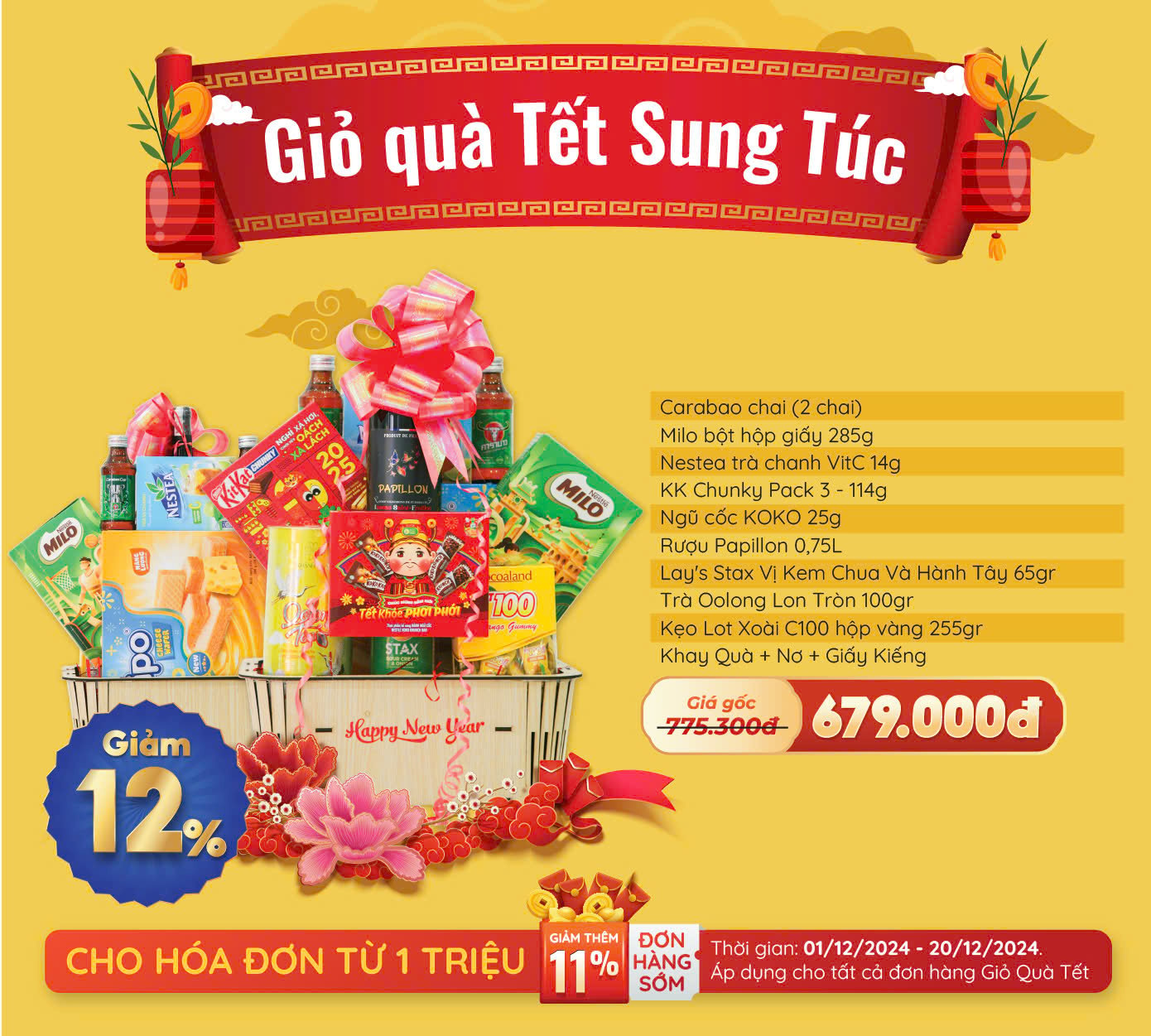 Giỏ Quà Tết 2025 - Sung Túc