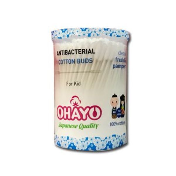  Tăm Bông Cho Trẻ Em Đầu Trụ Ohayo JP03 (150 Que) 