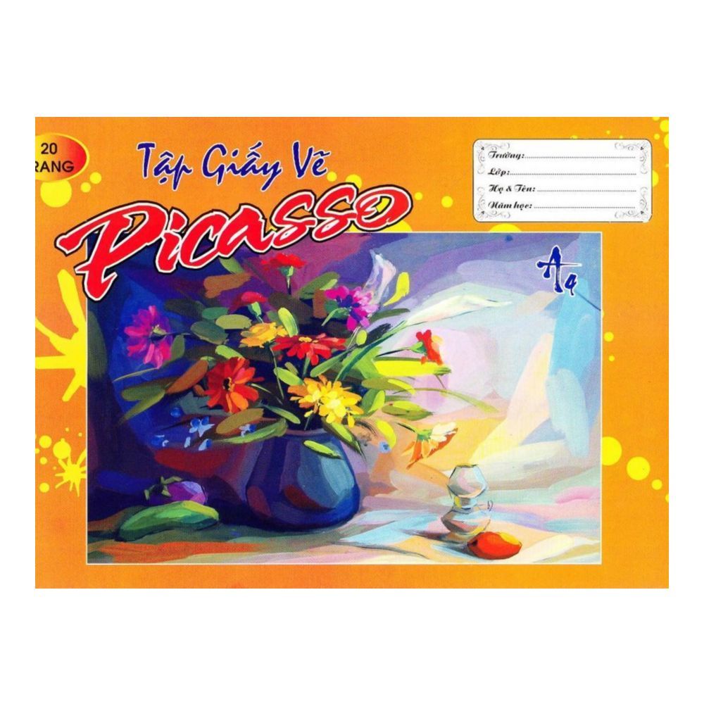  Tập Giấy Vẽ Picasso A4 Khổ Ngang ( 20 Trang) 