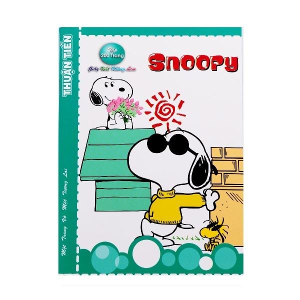  Tập Học Sinh 4 Ô Ly Tân Thuận Tiến Snoopy ( 200 Trang) 