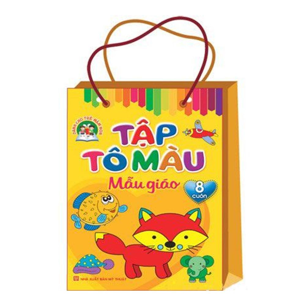  Tập Tô Màu Mẫu Giáo (Túi 8 Cuốn) 