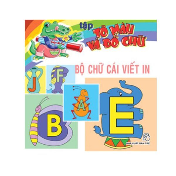  Tập Tô Màu Và Đố Chữ - Bộ Chữ Cái Viết In 