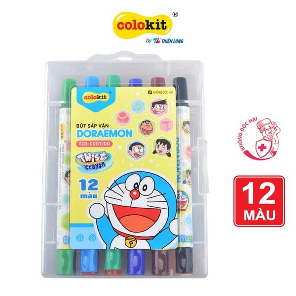 Bút sáp vặn TCR-C007/DO 12 màu