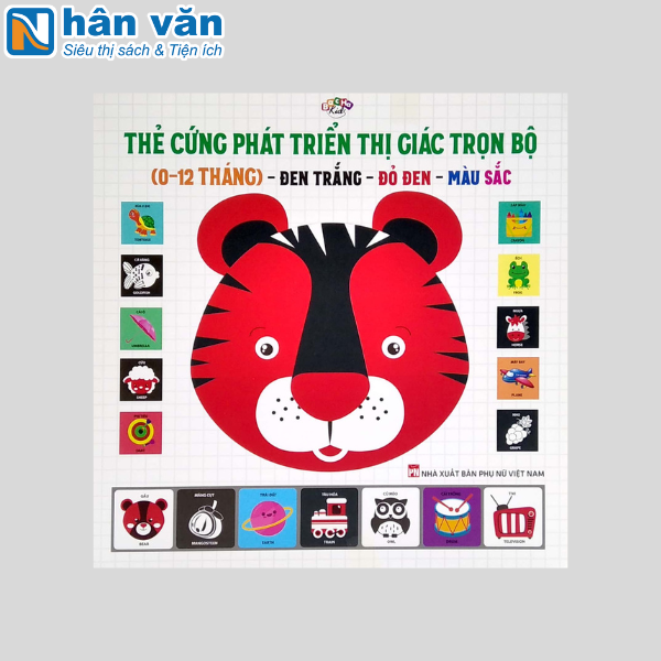  Thẻ Cứng Phát Triển Thị Giác Trọn Bộ (0-12 Tháng) (Đen Trắng - Đỏ Đen - Màu Sắc) 