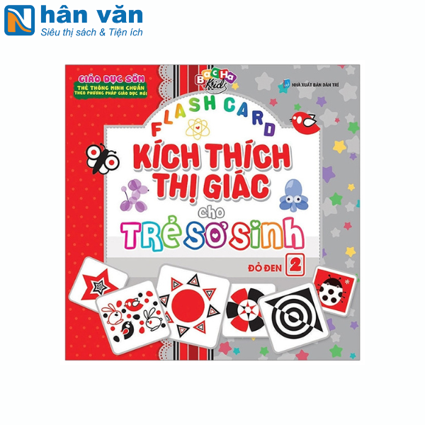  Flashcard Kích Thích Thị Giác Cho Trẻ Sơ Sinh 2 - Đỏ Đen 