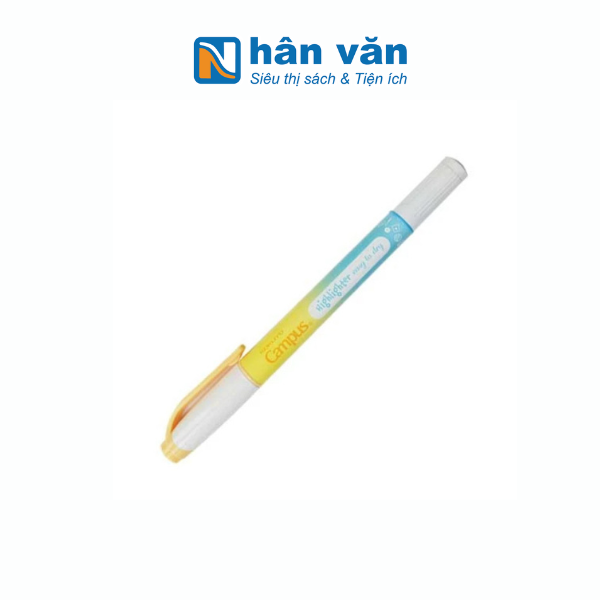Bút Dạ Quang 2 Đầu Mực Pastel Campus DHL-PA-YBL - Vàng, Xanh Da Trời