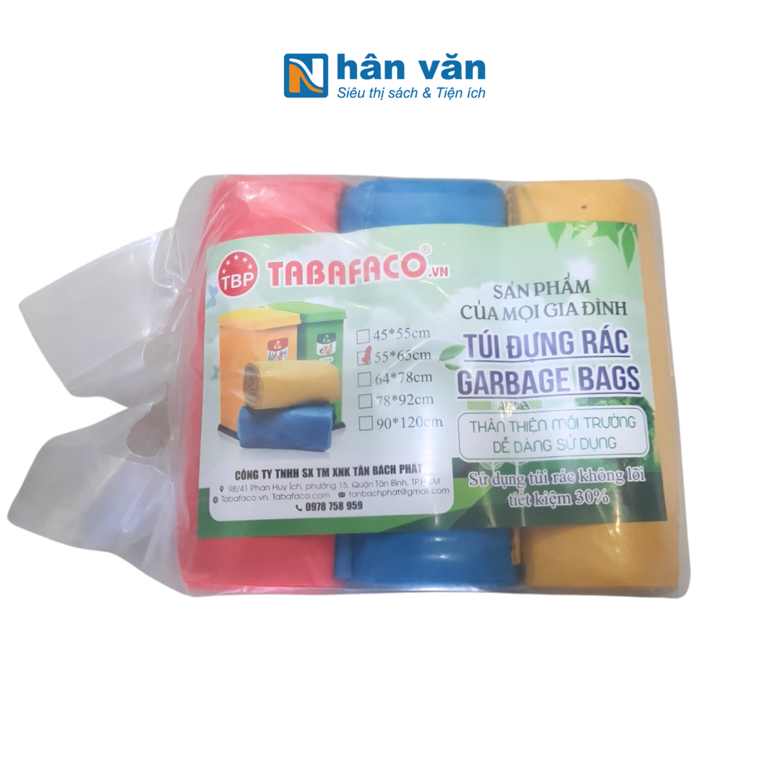 Túi Đựng Rác 3 Màu - Kích Thước 64*78 cm - Lốc 3 Túi 