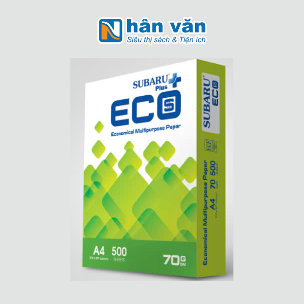  Giấy A4  Eco Subaru Plus - 70gsm - 500 Tờ 