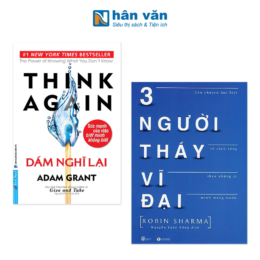  Combo: Ba người thầy vĩ đại + Dám nghĩ lại (2 quyển) 