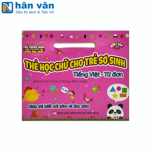  Thẻ Học Chữ Cho Trẻ Sơ Sinh - Tiếng Việt - Từ Đơn 