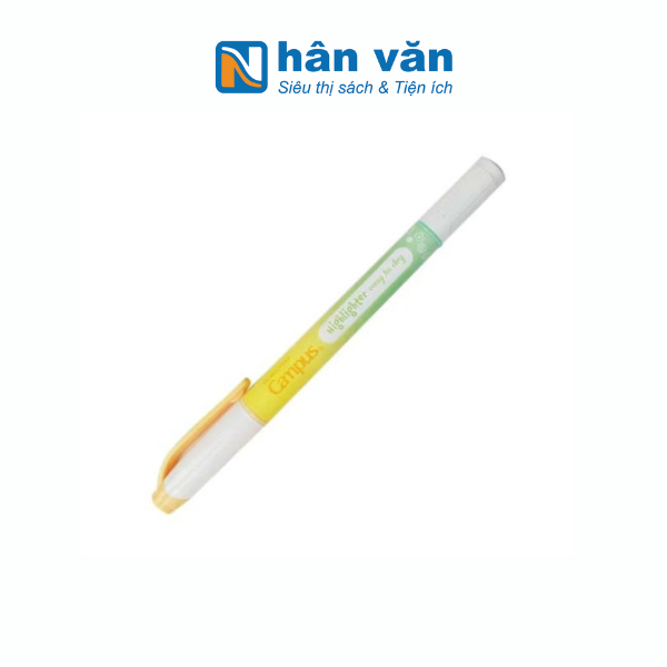 Bút Dạ Quang 2 Đầu Mực Pastel Campus DHL-PA-YGR - Vàng, Xanh Lá