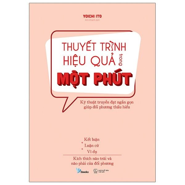  Thuyết Trình Hiệu Quả Trong Một Phút - Kỹ Thuật Truyền Đạt Ngắn Gọn Giúp Đối Phương Thấu Hiểu (Sắp Phát Hành) 