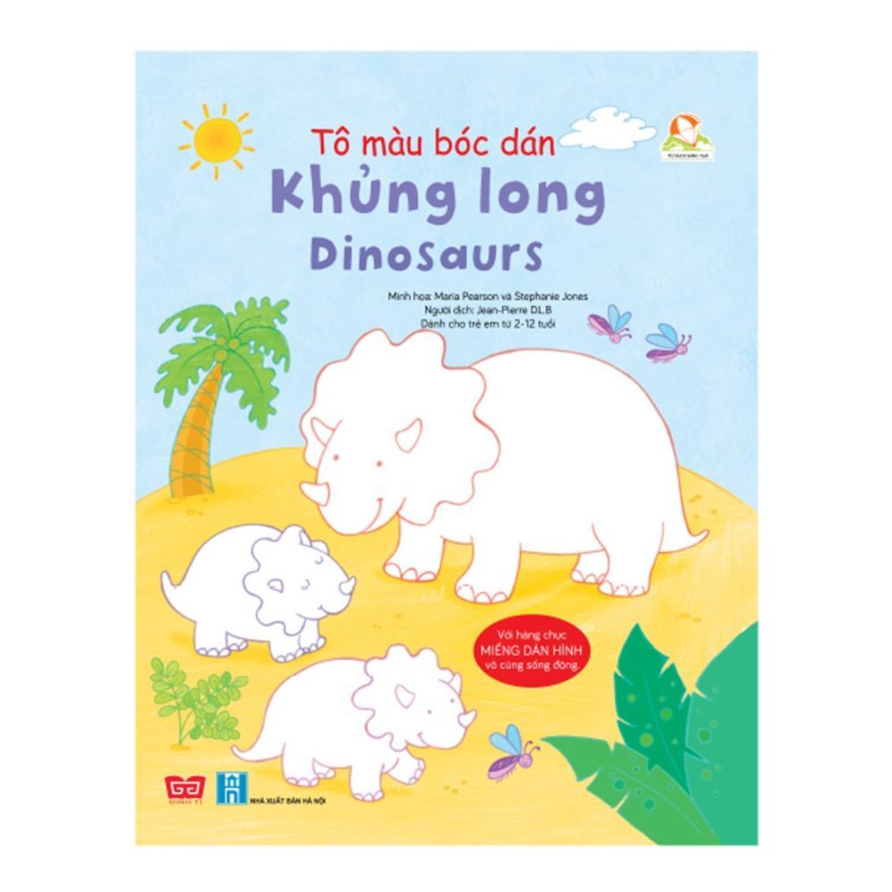  Tô Màu Bóc Dán - Khủng Long Dinosaurs 