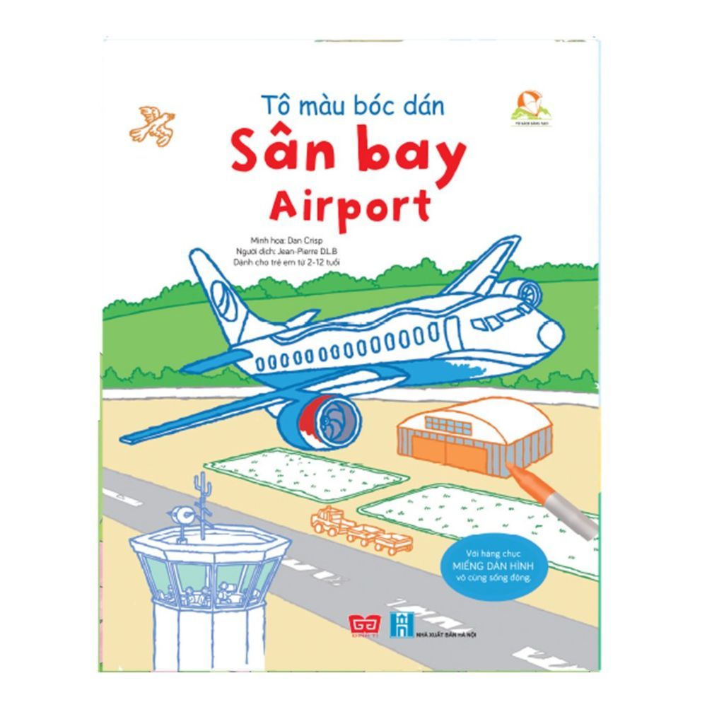  Tô Màu Bóc Dán - Sân Bay Airport 