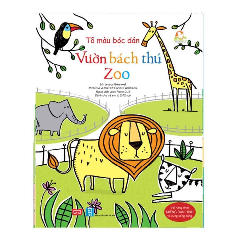  Tô Màu Bóc Dán - Vườn Bách Thú Zoo 