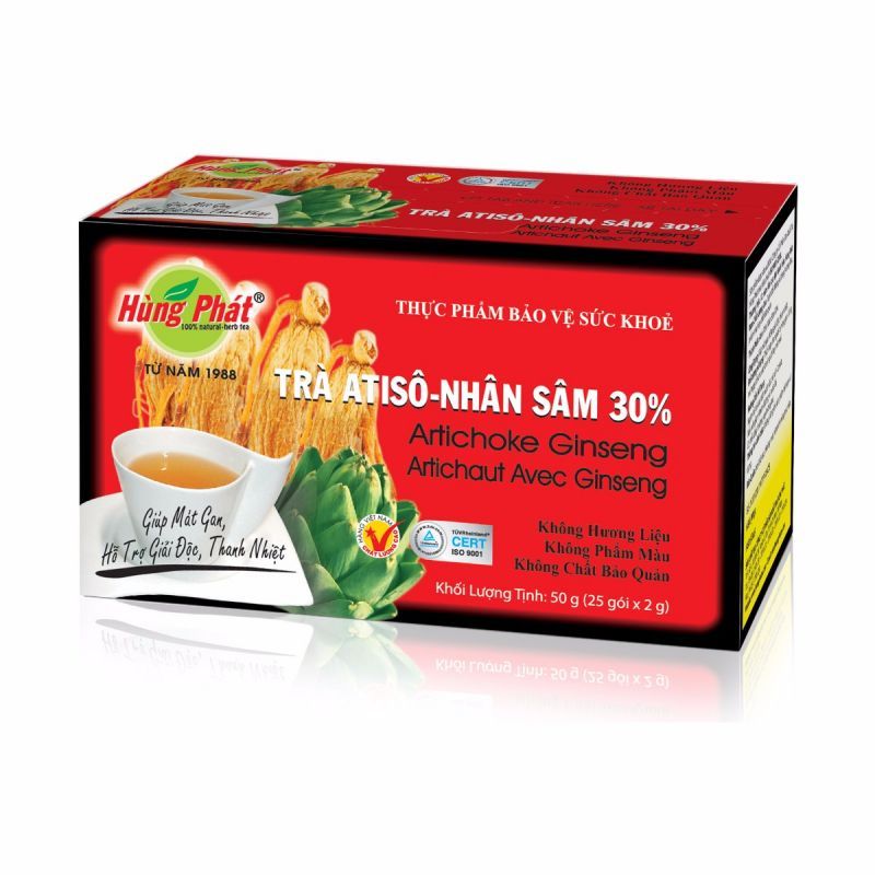  Trà Atiso Nhân Sâm 30 Phần Trăm Hùng Phát 50g 