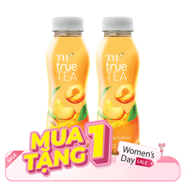 Trà Đào Tự Nhiên 350ml - TH True Tea ( 1 Chai)