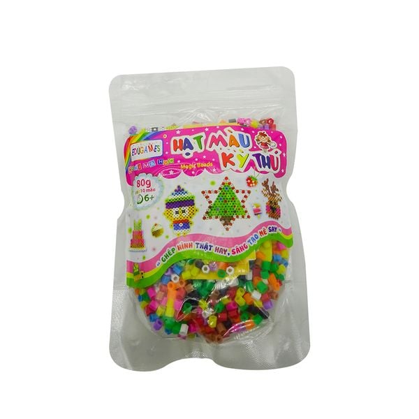 Túi Đồ Chơi Hạt Màu Kì Thú Edugames 10 Màu (80g)