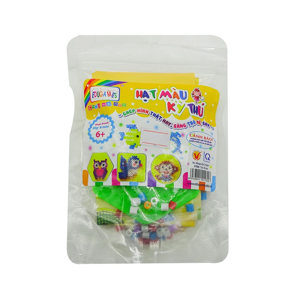  Túi Đồ Chơi Hạt Màu Kì Thú Edugames 8 Màu (20g) 