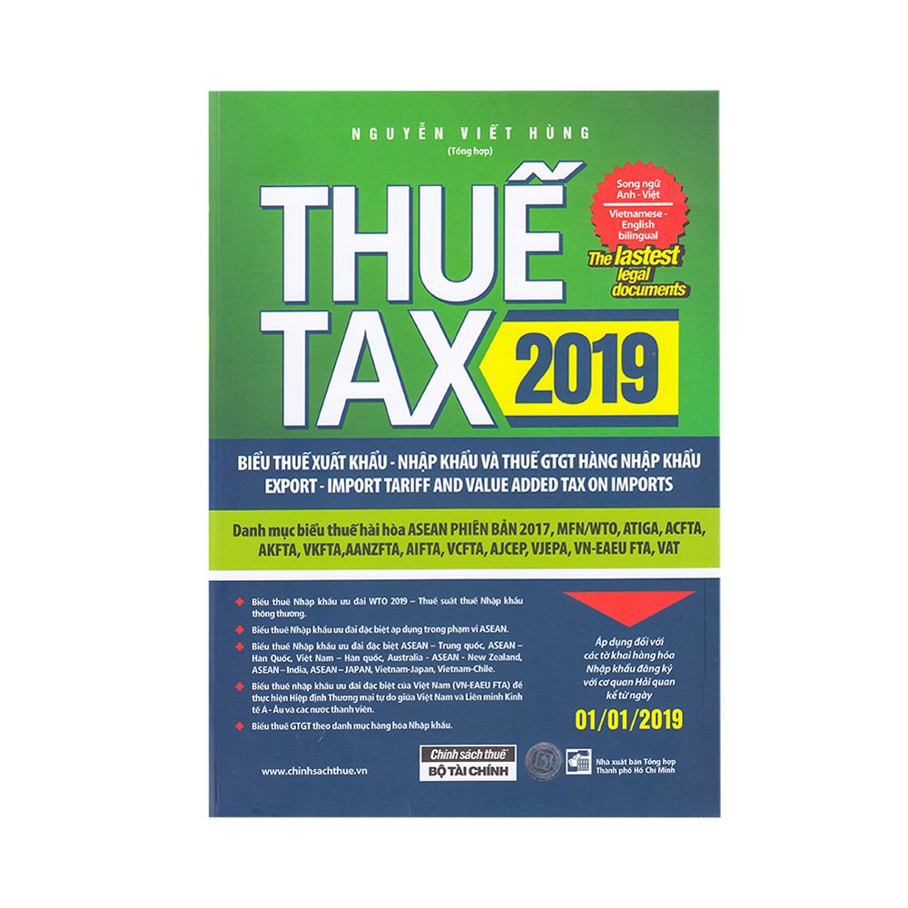  Thuế TAX 2019 - Biểu Thuế Xuất Khẩu - Nhập Khẩu Và Thuế GTGT Hàng Nhập Khẩu (Song Ngữ Anh - Việt) 