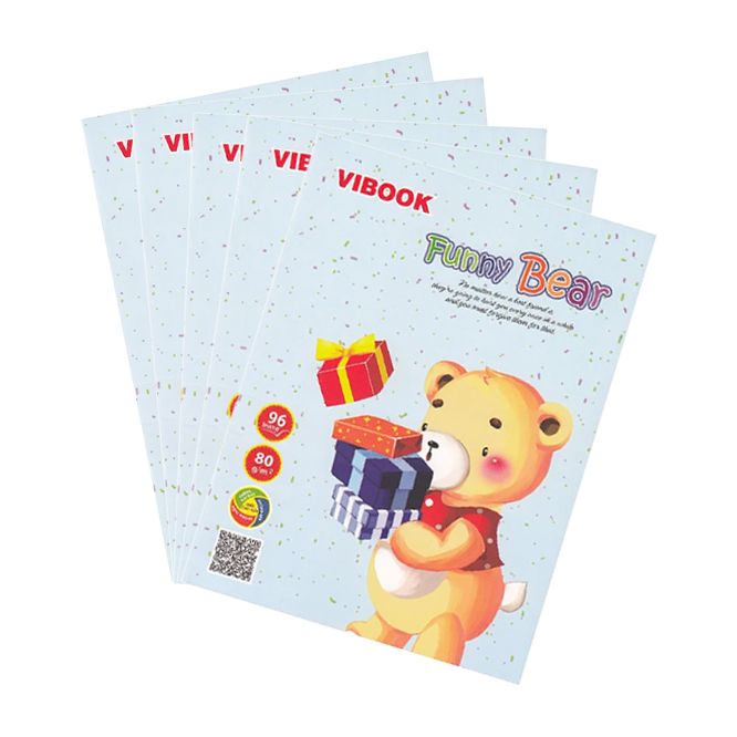  Lốc 10 Cuốn Tập Học Sinh ViBook - Funny Bear - 96Trang - 80gsm 