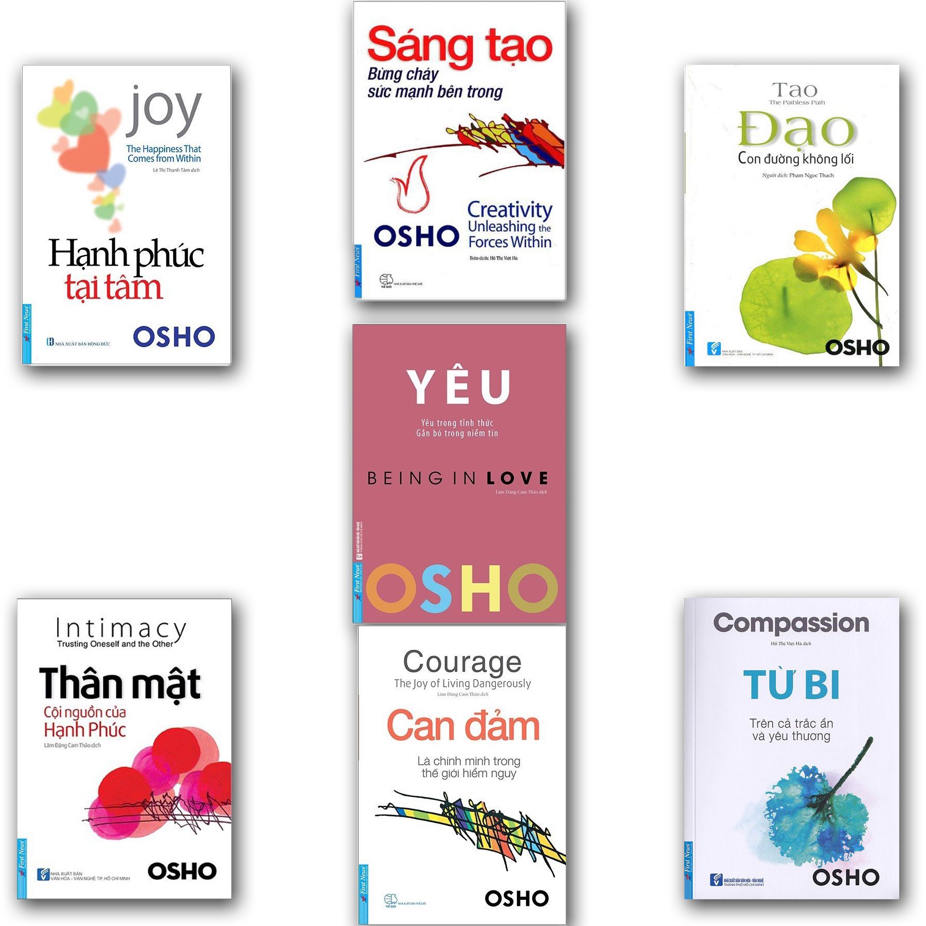  Combo OSHO FirstNews - Hạnh Phúc Tại Tâm, Bình An Cả Đời - Bộ 7 cuốn 