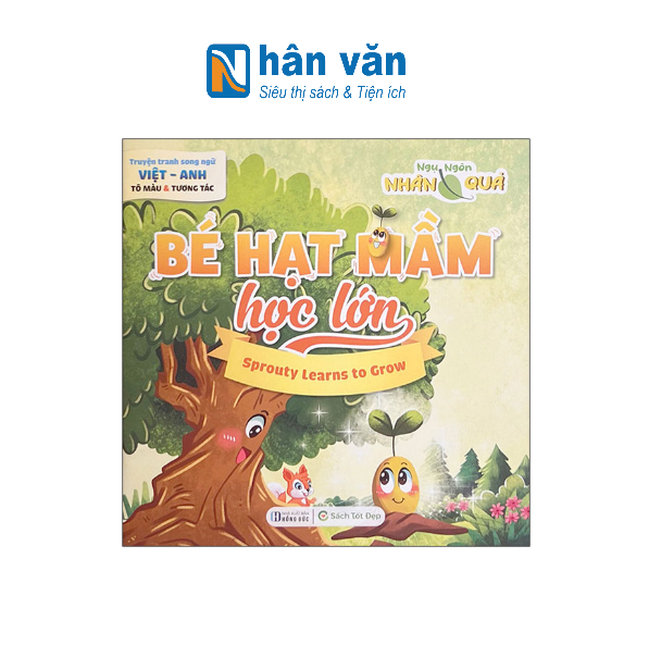  Truyện Tranh Song Ngữ Anh-Việt - Tô Màu Tương Tác - Ngụ Ngôn Nhân Quả - Bé Hạt Mầm Học Lớn 