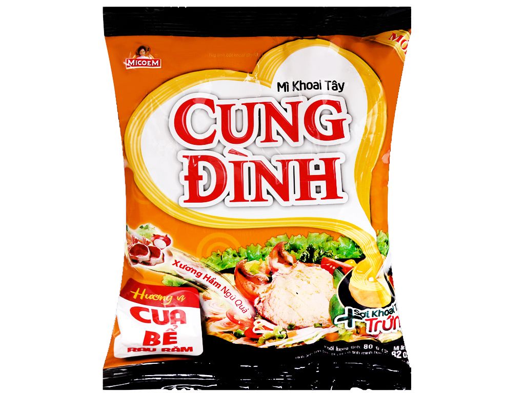  Mì Khoai Tây Cung Đình Cua Bể Rau Răm - Gói 80g 