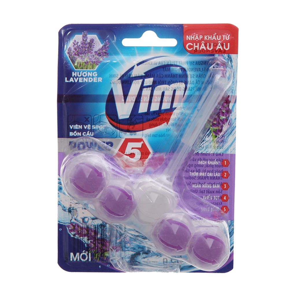  Viên Vệ Sinh Bồn Cầu Vim Power Hương Laveder (55g) 