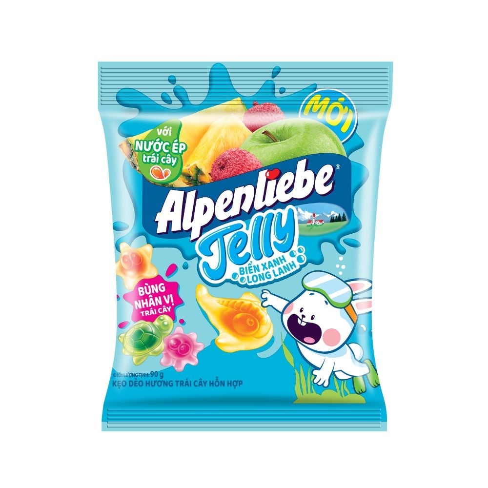  Kẹo dẻo nhân trái cây Alpenliebe Jelly Biển xanh long lanh 